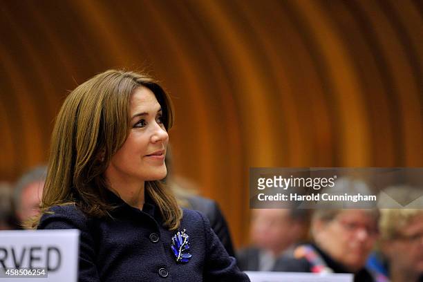 Crown Princess Mary of Denmark attends the regional review meeting of the status of women in the UNECE region 20 years after the Beijing platform for...