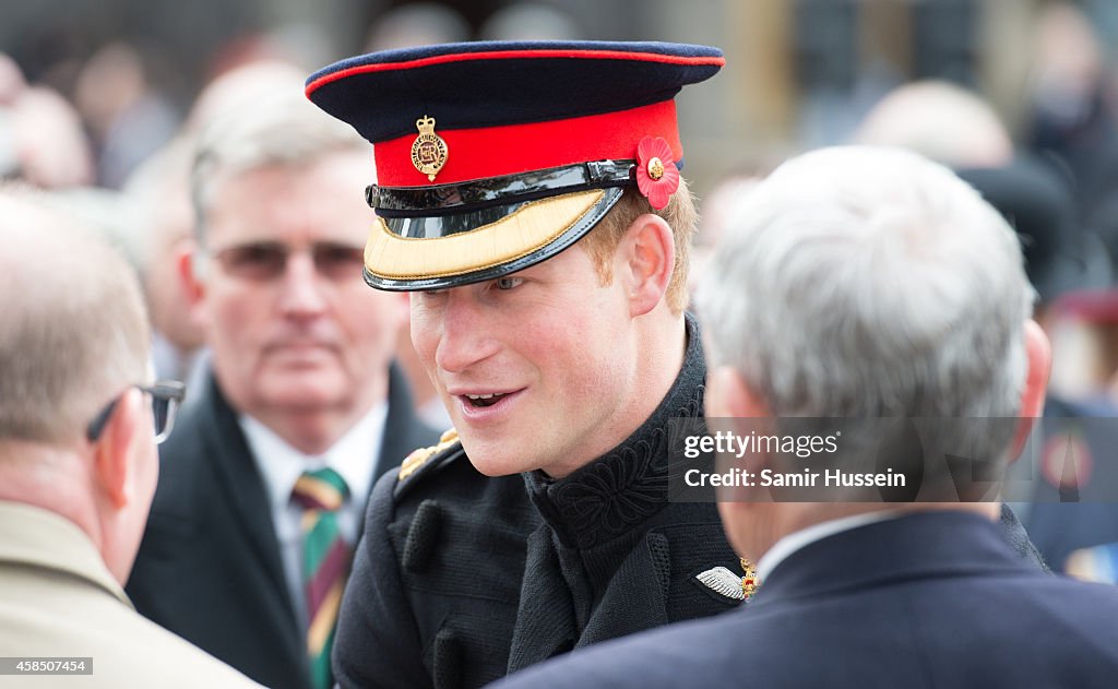 Prince Harry Visits Westminster Abbey's Field Of Remembrance