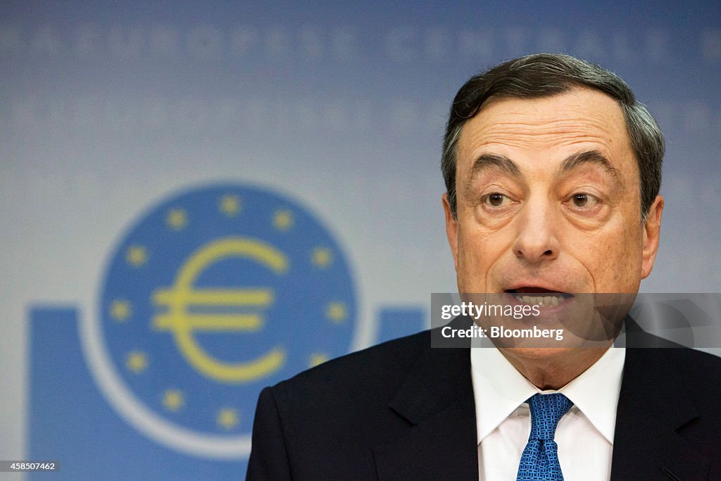 European Central Bank President Mario Draghi Announces Interest Rate Decision