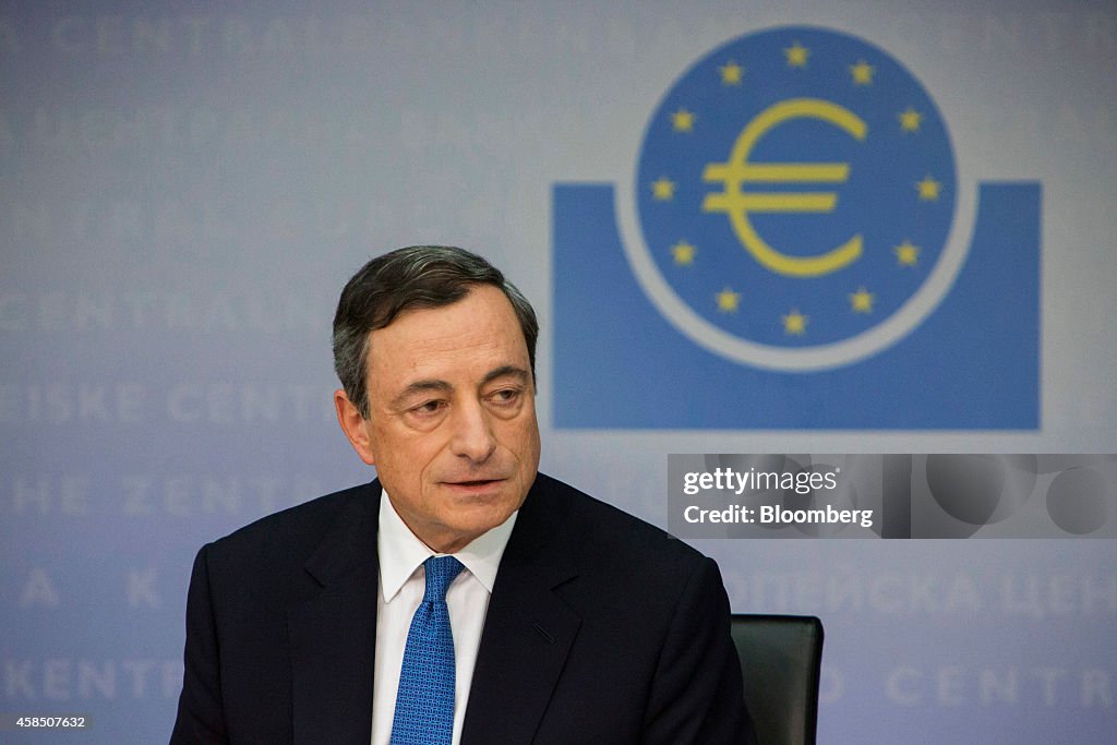 European Central Bank President Mario Draghi Announces Interest Rate Decision