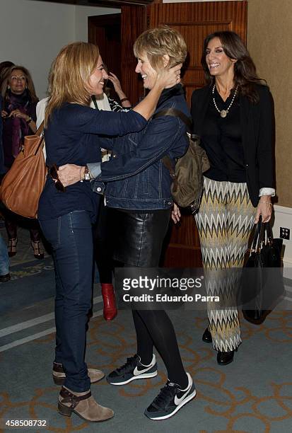 Carme Chacon , Mercedes Mila and Pastora Vega attend Champagne awards 2014 at Wellington hotel on November 6, 2014 in Madrid, Spain.