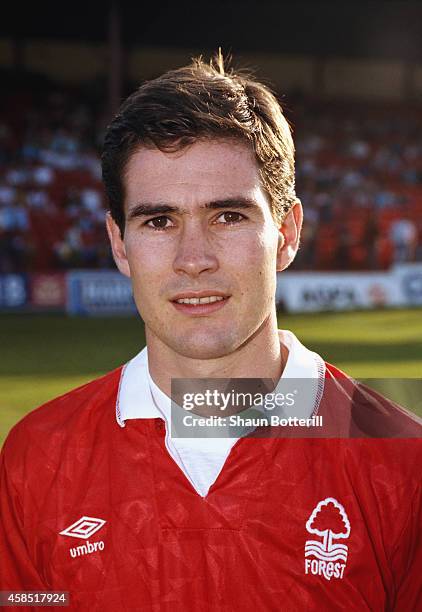 Nottingham Forest striker Nigel Clough pictured before a pre season friendly between Shelbourne and Nottingham Forest on July 28, 1991 in Dublin,...