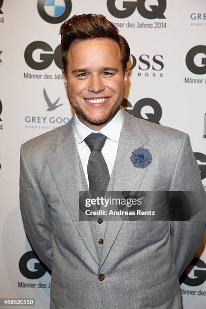 Olly Murs arrives at the GQ Men of the Year Award 2014 at Komische Oper on November 6, 2014 in Berlin, Germany.