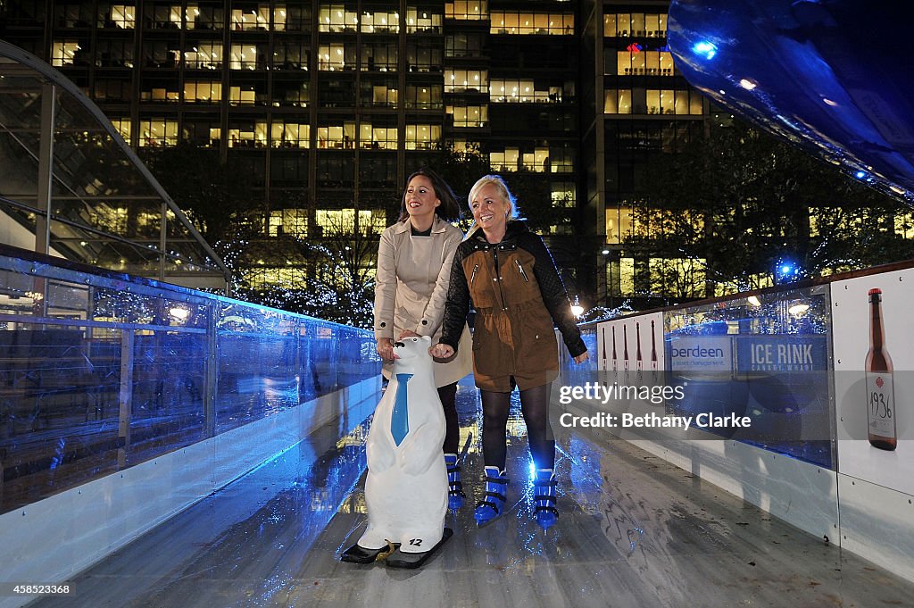 Ice Rink Canary Wharf Launches In A Fiery Blaze