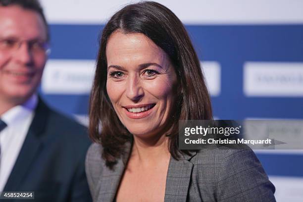 Anne Will attends the annual 'ARD Capital Meeting - ARD-Hauptstadttreff' on November 6, 2014 in Berlin, Germany. Representatives from politics,...