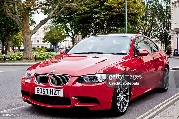 red bmw m3 - bmw stock pictures, royalty-free photos & images