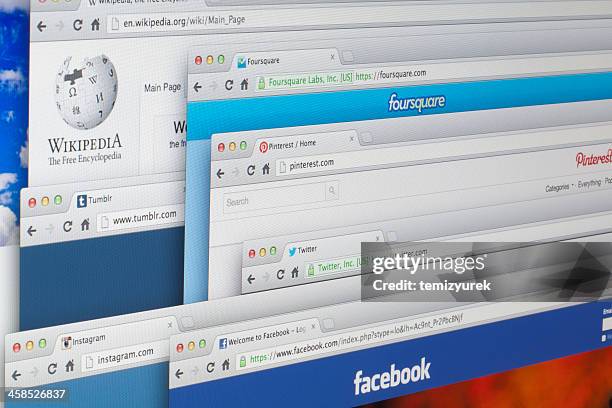 websites on lcd screen - tumblr stock pictures, royalty-free photos & images