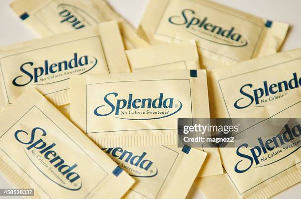 splenda dolcificante artificiale - bustina foto e immagini stock