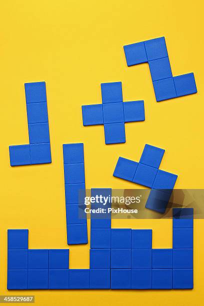 puzzle - tetris stock pictures, royalty-free photos & images