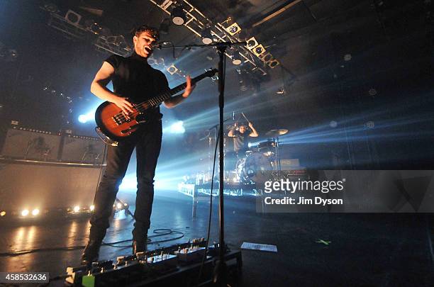 Mike Kerr and drummer Ben Thatcher of Royal Blood perform live on stage at Electric Ballroom on November 6, 2014 in London, United Kingdom