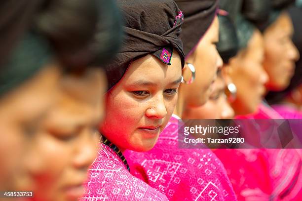 girl of yao nationality - yao tribe stock pictures, royalty-free photos & images