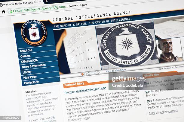 cia.gov web site homepage - central intelligence agency stock pictures, royalty-free photos & images