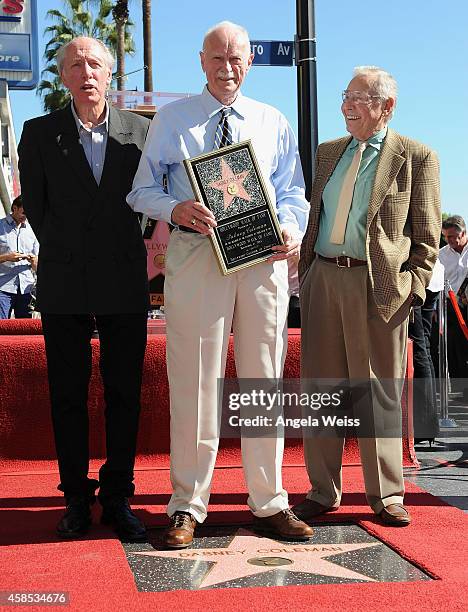 Dennis Klein, actor Dabney Coleman and Mark Rydell honor Dabney Coleman with a Star on The Hollywood Walk of Fame on November 6, 2014 in Hollywood,...