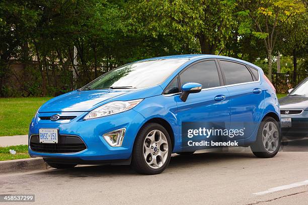 blue ford fiesta - ford fiesta cars stock pictures, royalty-free photos & images