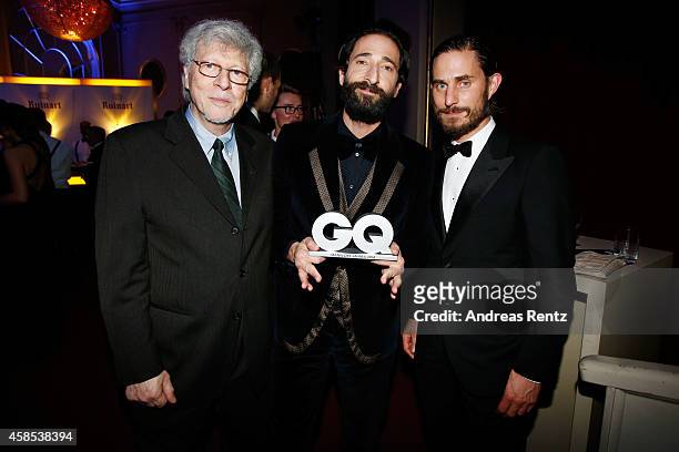 Elliot Brody , Adrien Brody and Clemens Schick are seen at the after show party of the GQ Men Of The Year Award 2014 after show party at Komische...