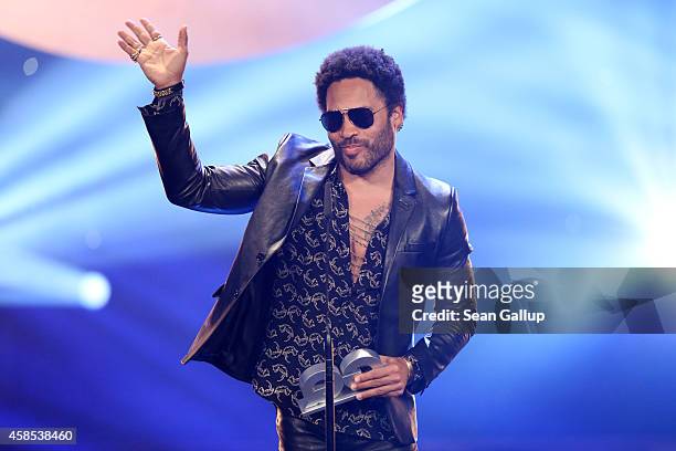 Lenny Kravitz is seen on stage at the GQ Men Of The Year Award 2014 at Komische Oper on November 6, 2014 in Berlin, Germany.