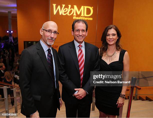 President of WebMD Steve Zatz, MD, CEO of WebMD David Schlanger and Editor-in-Chief of WebMD Kristy Hammam arrives at the 2014 Health Hero Awards...