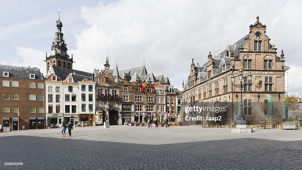 "Grote Markt" square downtown Nijmegen, the Netherlands, panorama