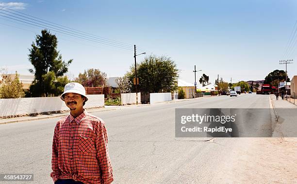 pofadder, a remote village in south africa, with local resident - bitis arietans stock pictures, royalty-free photos & images