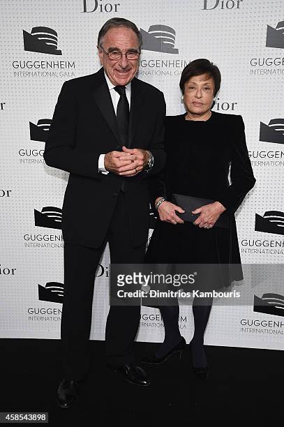 Harry and Linda Macklowe attend the Guggenheim International Gala Dinner made possible by Dior on November 6, 2014 in New York City.