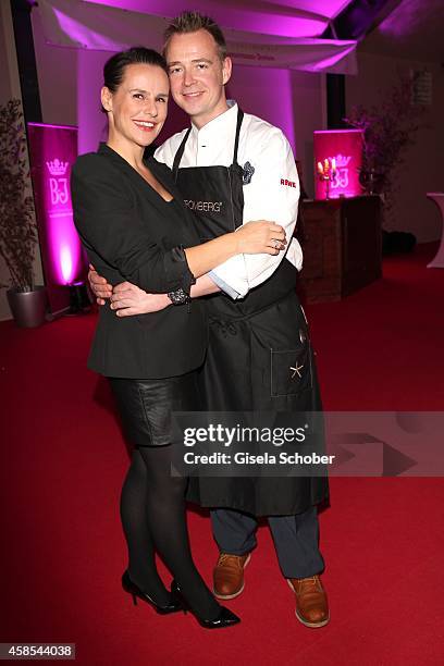 Holger Stromberg and his wife Nikita attend the Cotton Club Dinnershow - Premiere at Ungerer Bad on November 6, 2014 in Munich, Germany.