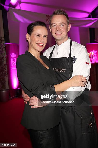 Holger Stromberg and his wife Nikita attend the Cotton Club Dinnershow - Premiere at Ungerer Bad on November 6, 2014 in Munich, Germany.