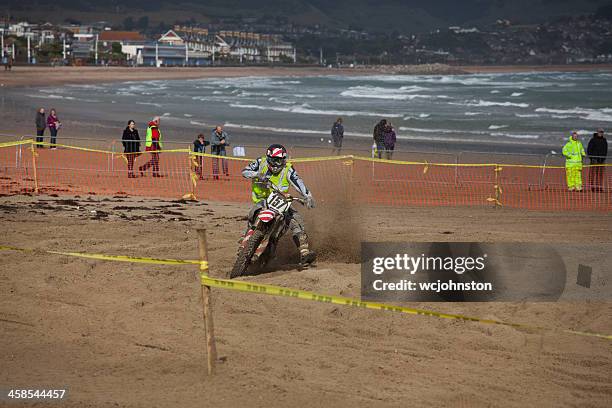 motorcycle motocross dirt bike race - weymouth esplanade stock pictures, royalty-free photos & images