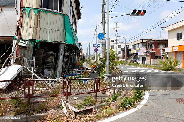 nuclear ghost town - fukushima prefecture stock pictures, royalty-free photos & images