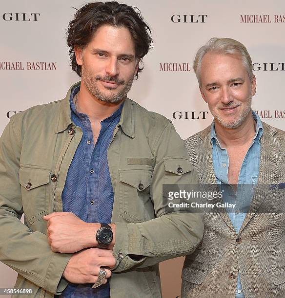 Actor Joe Manganiello and designer Michael Bastian attend Joe Manganiello, Michael Bastian and GILT Celebrate The Launch Of The MB Chronowing...