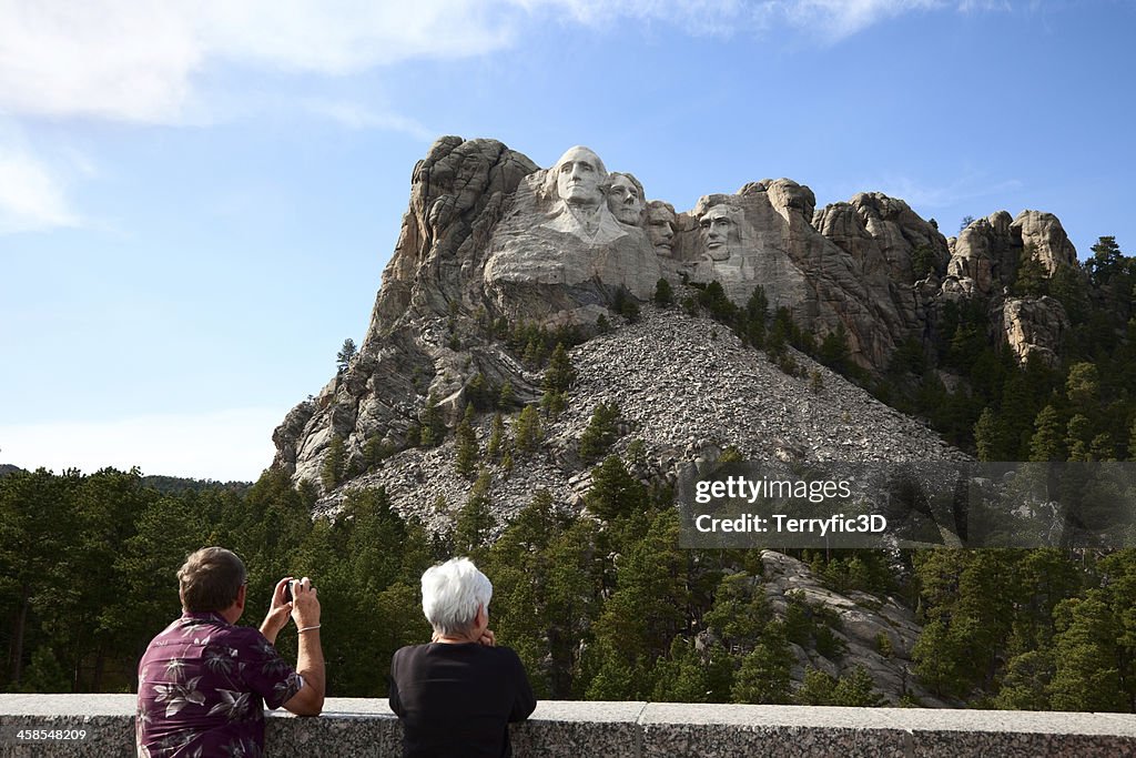 Tourists at Mount Rushmore Visitor Center