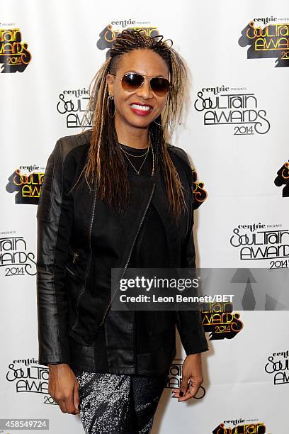 Recording artist MC Lyte attends day 1 of the 2014 Soul Train Music Awards Gifting Suite at the Orleans Arena on November 6, 2014 in Las Vegas,...