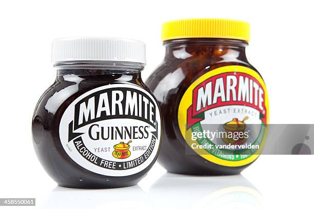 marmite - limited edition and usual jar - limited edition stock pictures, royalty-free photos & images