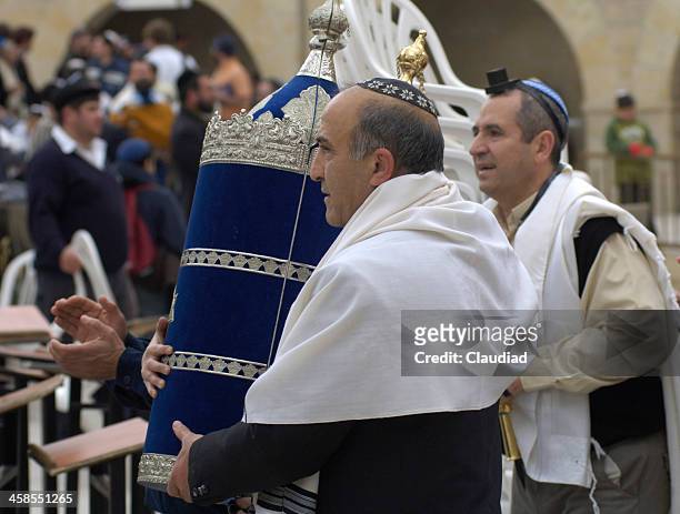 two jewish men with torah roll - torah dressed stock pictures, royalty-free photos & images