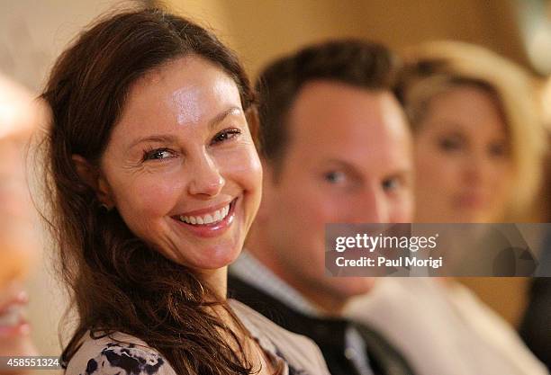 Ashley Judd, Patrick Wilson and Jenna Elfman participate in a pre-screening press conference at the Big Stone Gap, Virginia Film Festival Premiere on...