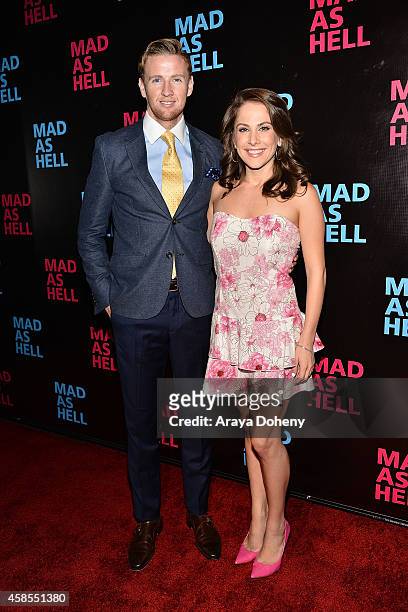 Francis Maxwell and Ana Kasparian attend the The Young Turks Documentary "Mad as Hell" Los Angeles Premiere at Harmony Gold Theatre on November 6,...