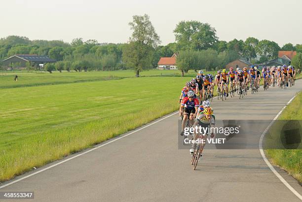 training of male dutch amateur cyclists - amature stock pictures, royalty-free photos & images