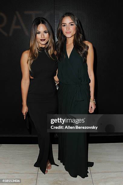 Singer Pia Toscano and model Olivia Culpo attends the Colaborator.com Project Collaboration Network launch party at Milk Studios on November 6, 2014...