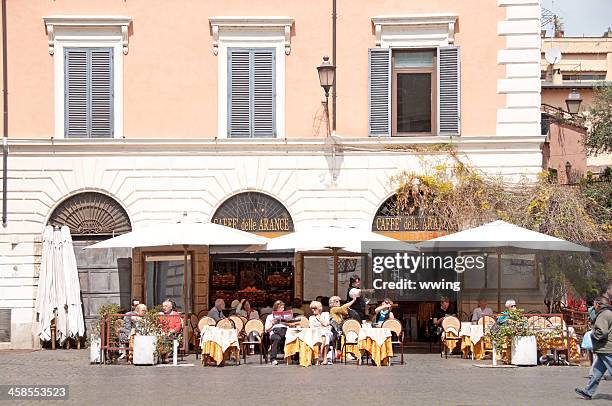 rome outdoor cafe - piazza del popolo rome stock pictures, royalty-free photos & images