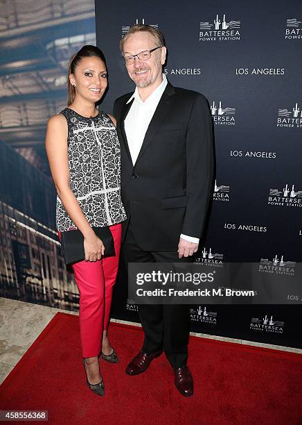 Actor Jared Harris and his guest attend the Battersea Power Station Global Launch Party in Los Angeles at The London Hotel on November 6, 2014 in...