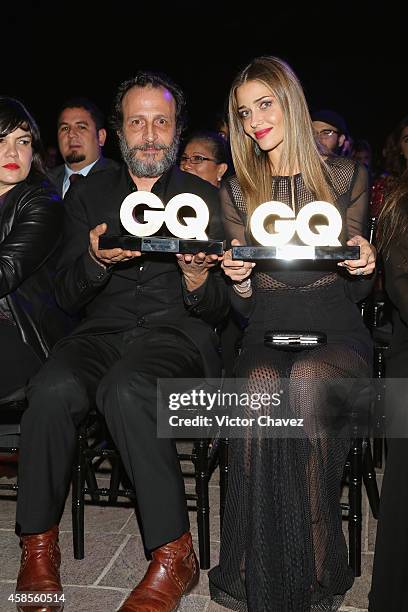 Daniel Giménez Cacho and Ana Beatriz Barros are seen during the GQ Men Of The Year Award 2014 on November 6, 2014 in Mexico City, Mexico.