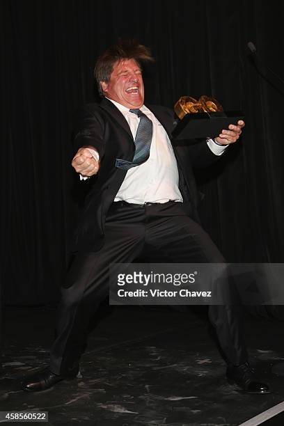 Miguel Herrera 'Piojo' is seen during the GQ Men Of The Year Award 2014 on November 6, 2014 in Mexico City, Mexico.