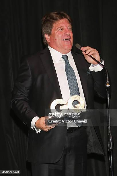 Miguel Herrera 'Piojo' is seen during the GQ Men Of The Year Award 2014 on November 6, 2014 in Mexico City, Mexico.