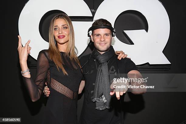 Ana Beatriz Barros and DJ Eduardo Rossell are seen during the GQ Men Of The Year Award 2014 on November 6, 2014 in Mexico City, Mexico.