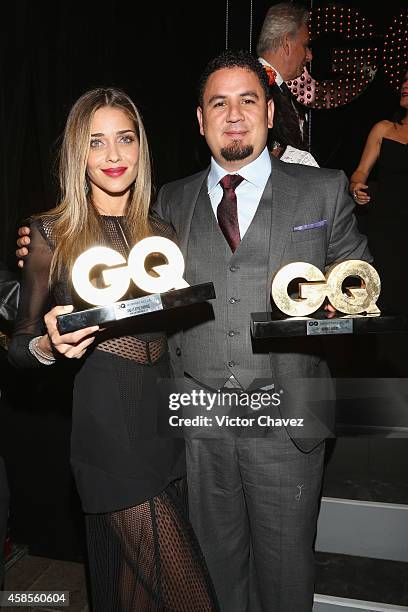 Ana Beatriz Barros and Manolo Banos are seen during the GQ Men Of The Year Award 2014 on November 6, 2014 in Mexico City, Mexico.