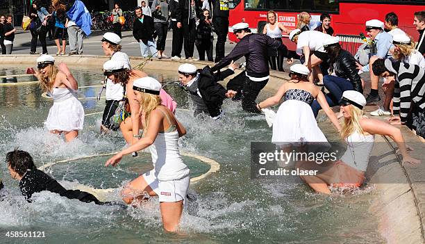 young swedish students celebrating graduation - studenten and norden bildbanksfoton och bilder