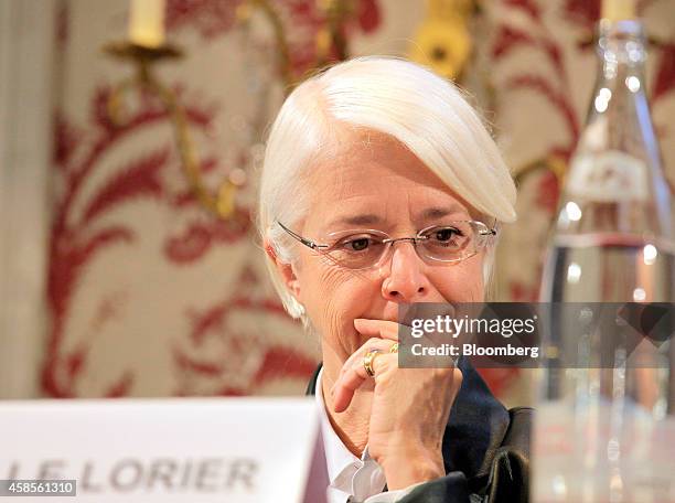 Anne Le Lorier, first deputy governor of the Bank of France, pauses at the International Symposium of the Bank of France policy conference in Paris,...