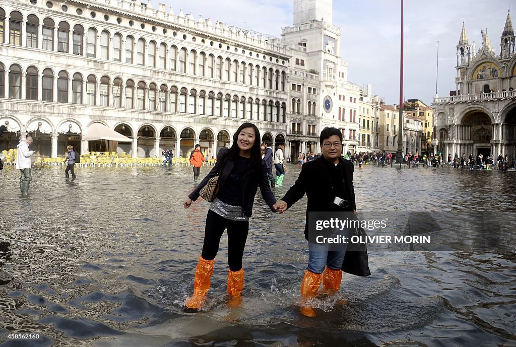 ITALY-WEATHER-VENICE-TIDE-FLOOD