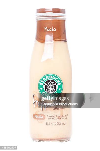 starbucks frappuccino coffee in a bottle - starbucks coffee stock pictures, royalty-free photos & images