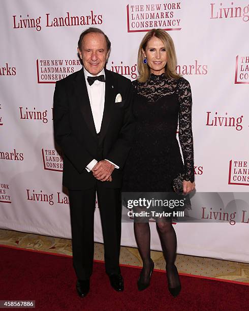 Mort Zuckerman and Maude Gahan attend the 21st Annual Living Landmarks Ceremony at The Plaza Hotel on November 6, 2014 in New York City.