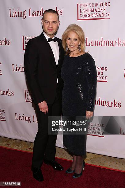 Jordan Roth and Daryl Roth attend the 21st Annual Living Landmarks Ceremony at The Plaza Hotel on November 6, 2014 in New York City.
